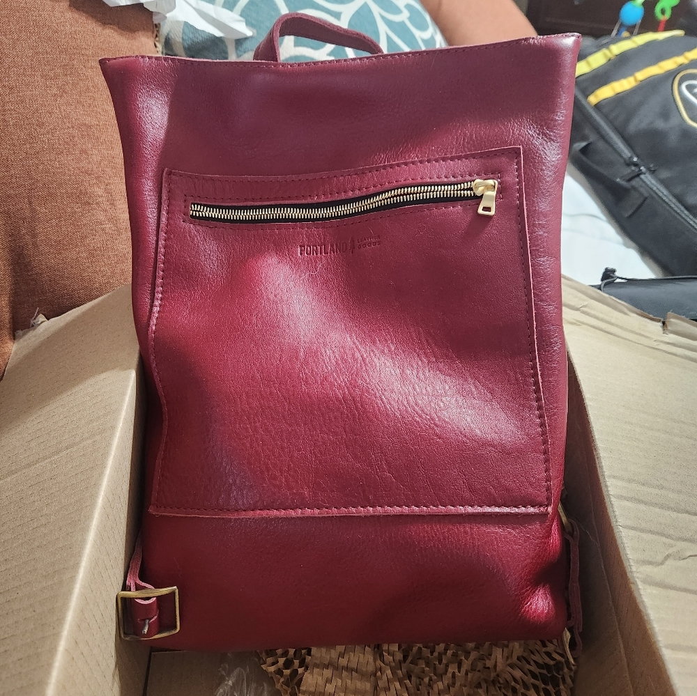 PLG cranberry laptop backpack